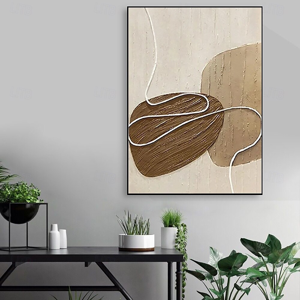 handgjord oljemålning canvas väggdekoration minimalism abstrakt modern för heminredning rullad ramlös osträckt målning 2025 - $50.99 –P5