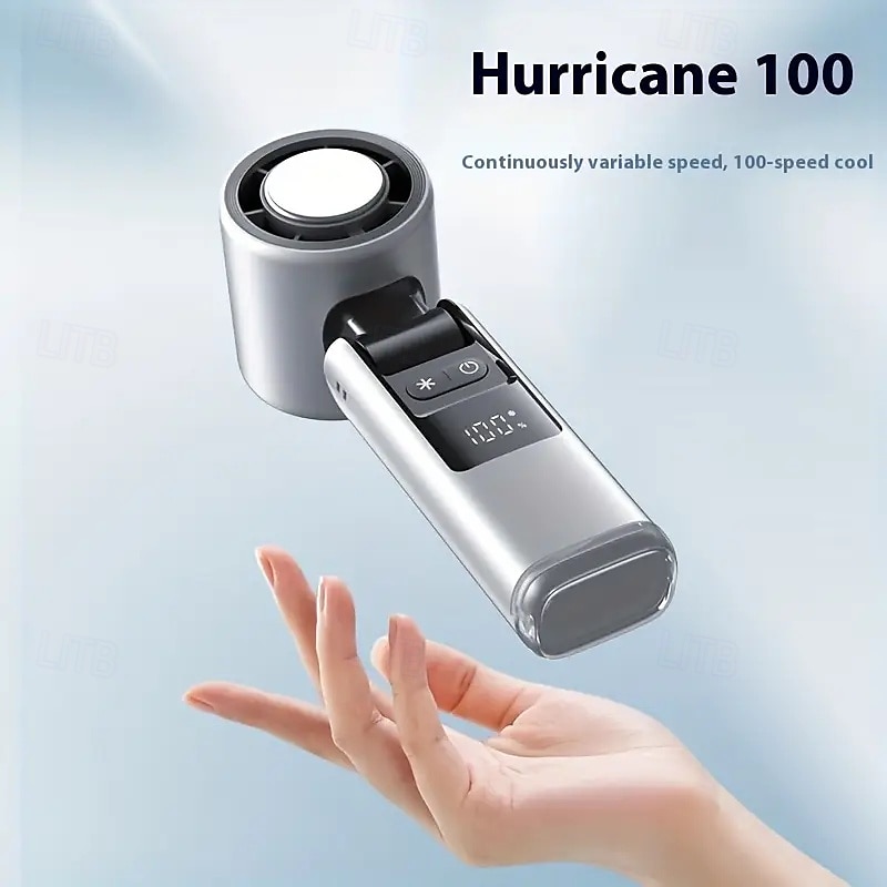 High-Speed USB Rechargeable Handheld Fan – Folding Mini Turbo Fan with Ice Pack for Outdoor Travel 2025 - $31.99 –P1