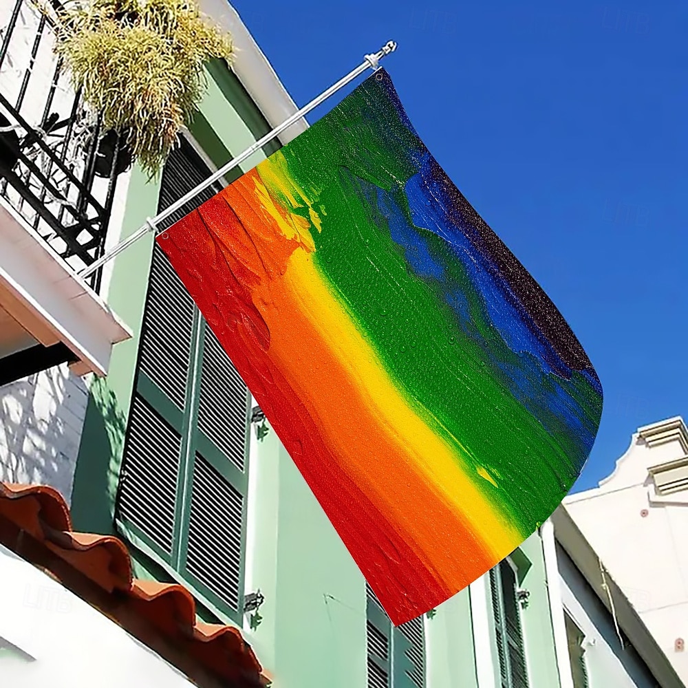 2025年 6月プライド月間 LGBTQ LGBT プライドフラッグ レインボー ハッピープライド屋外装飾 屋内用 グロメット付き 家庭 庭装飾 休日バナーサイン  コレクション – $10.49 –P15