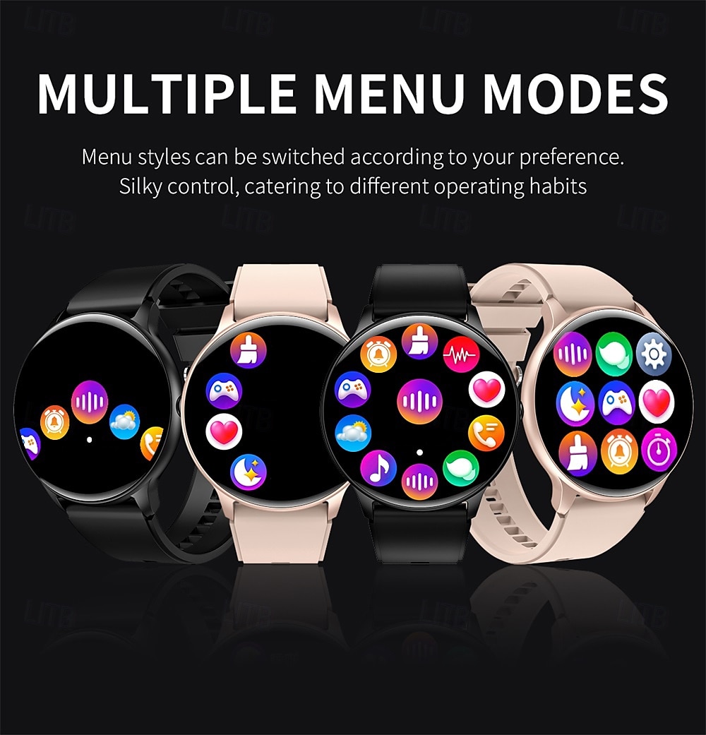 696 HDT6MAX Montre intelligente 1.63 pouce Smartwatch Montre Connectée Bluetooth ECG+PPG Podomètre Rappel d'appel Compatible avec Android iOS Femmes Hommes Appels Mains Libres Rappel de Message IP 67 de 2025 ? $39.99 –P6