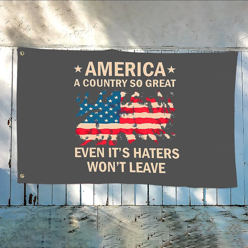 Steag patriotic 4 iulie Exterior Interior cu gromete Ziua Independenței Decoruri pentru curte și grădină americană Banner semn de sărbătoare 2025 - $10.49 –P7