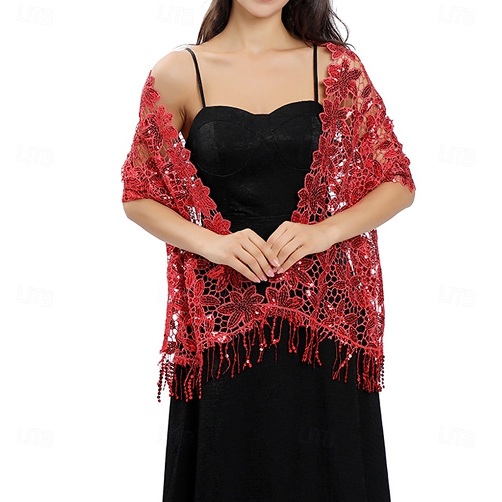 Écharpe Femme Élégant Sans manches Polyester Boléros de Mariage Avec Gland Pour Soirée Printemps & Été de 2025 ? $13.99 –P4