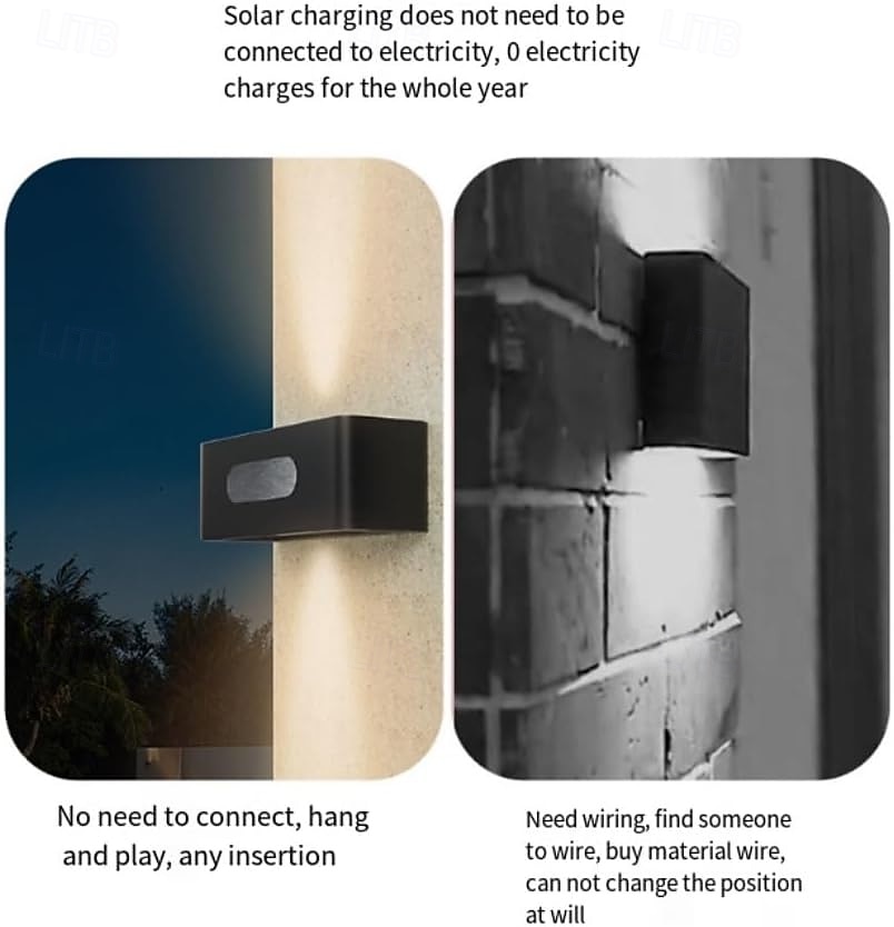 LED Solar Outdoor Wall Lights Step Lights Waterproof Up and Down Security Wall Lamps Energy Saving Step Lights LED Lighting for Garden Step Stair Yard Pathway Backyard Decoration Solar Fence Lights (Warm/White) 2026 - $10.99 –P7