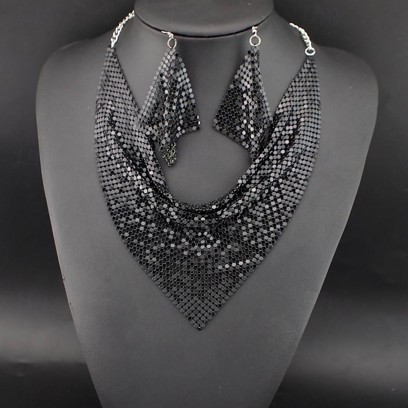 Dam Halsband Elegant Gata Geometri Örhänge 2025 - $15.49 -P6
