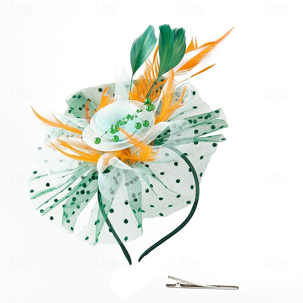 Peça para Cabeça Tule Penas Casamento Festa de Noite Elegante Casamento Com Penas Capacete Chapéu de 2025 por $12.99 –P17