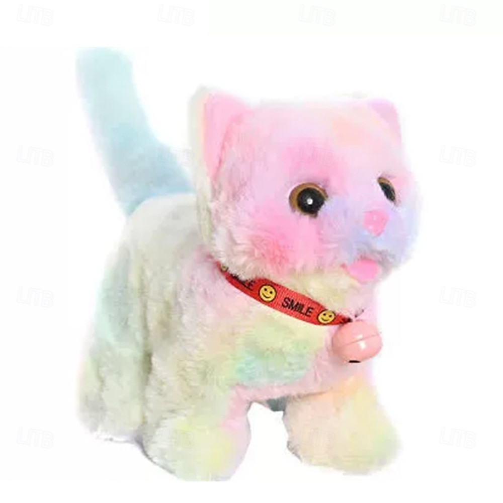 Plush Cat Stuffed Animal Interactive Cat Robot Robotic Cat Barking Meow Kitten Touch Control Electronic Pet Robot Kitty Toy Animated Cat for Girl Baby Kid 2025 - $23.99 –P15
