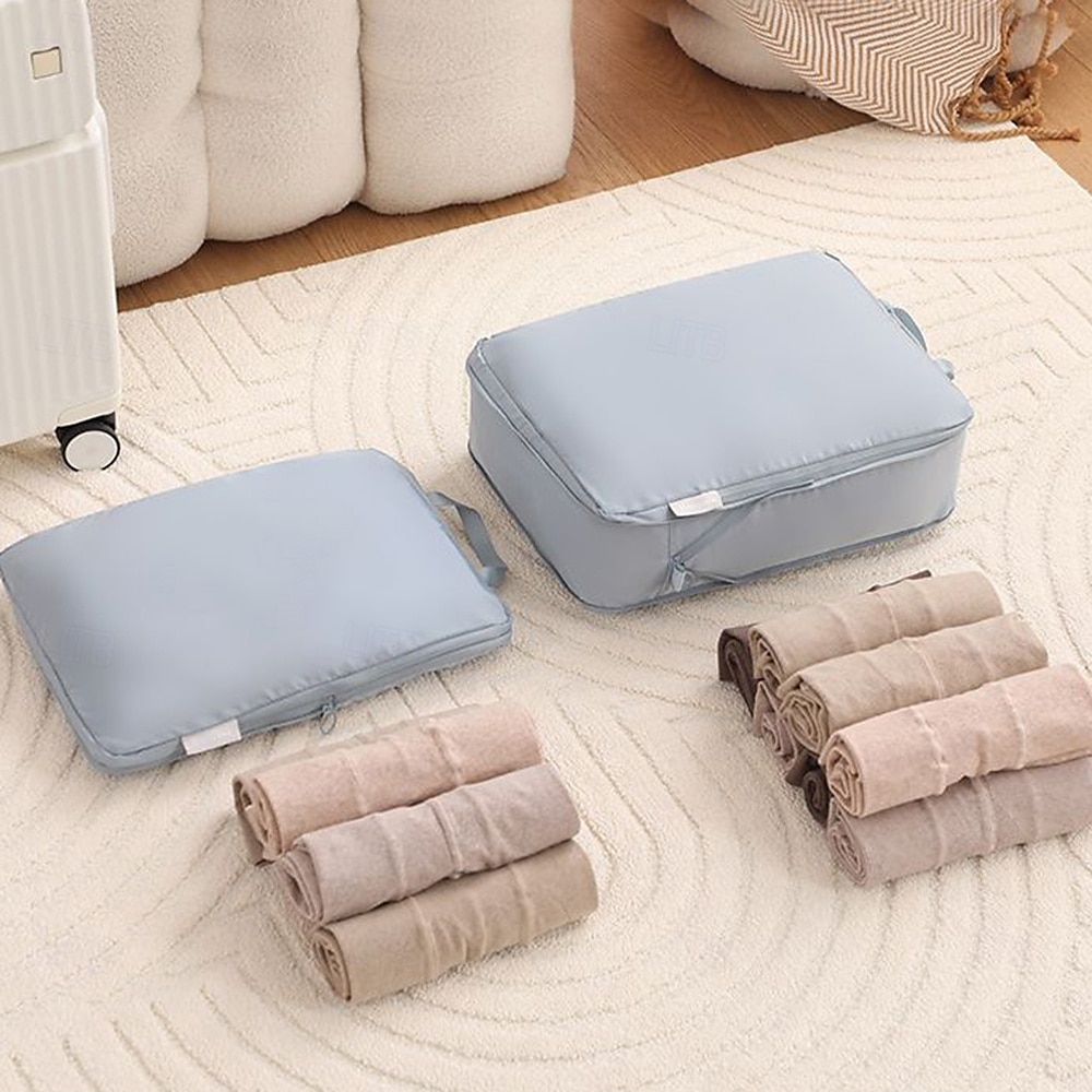 Compressie-inpakblokjesset voor het opbergen en organiseren van reisbagage, ruimtebespaarders, kleding, schoenen, ondergoed en accessoires 2025 - $16.99 –P4