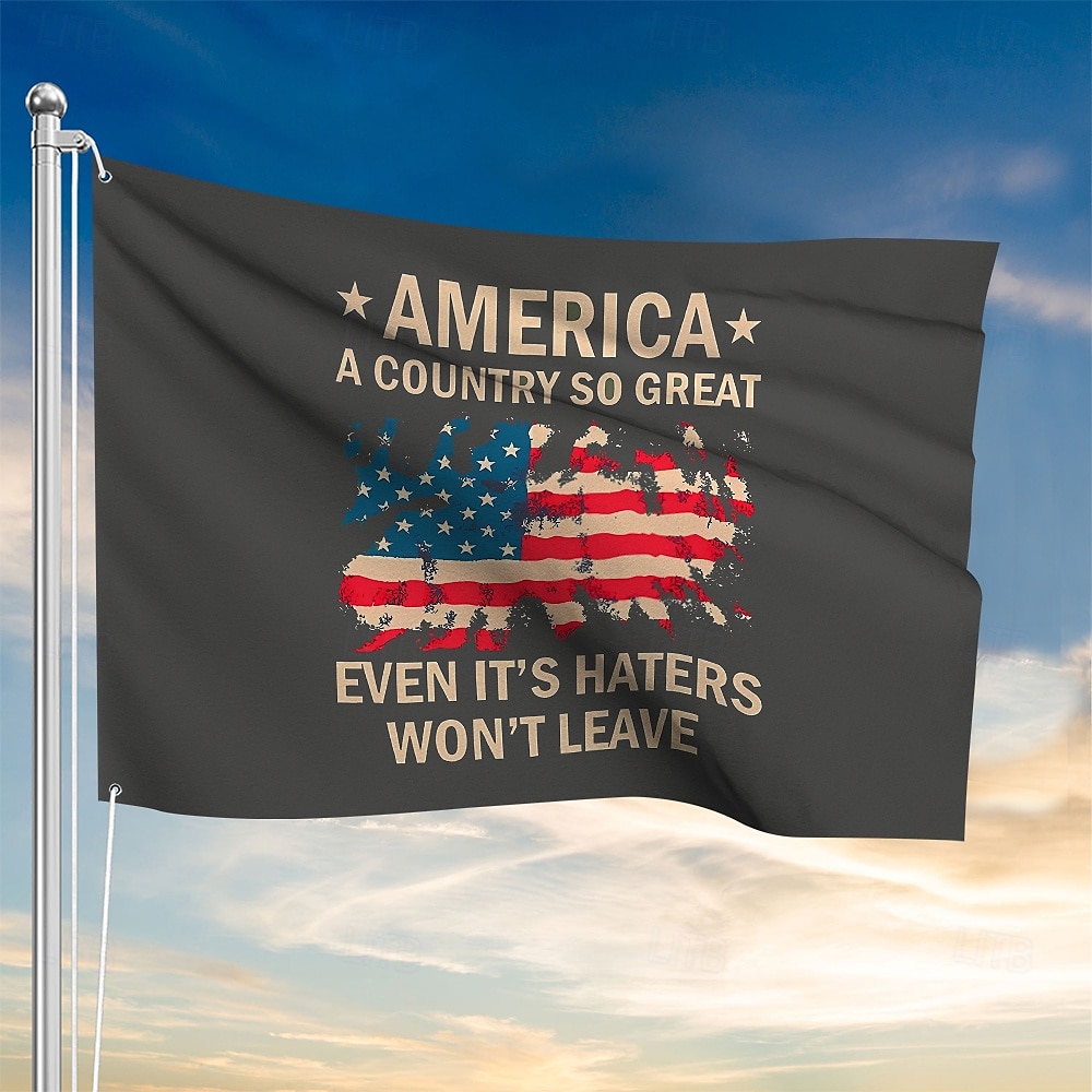 Steag patriotic 4 iulie Exterior Interior cu gromete Ziua Independenței Decoruri pentru curte și grădină americană Banner semn de sărbătoare 2025 - $10.49 –P5