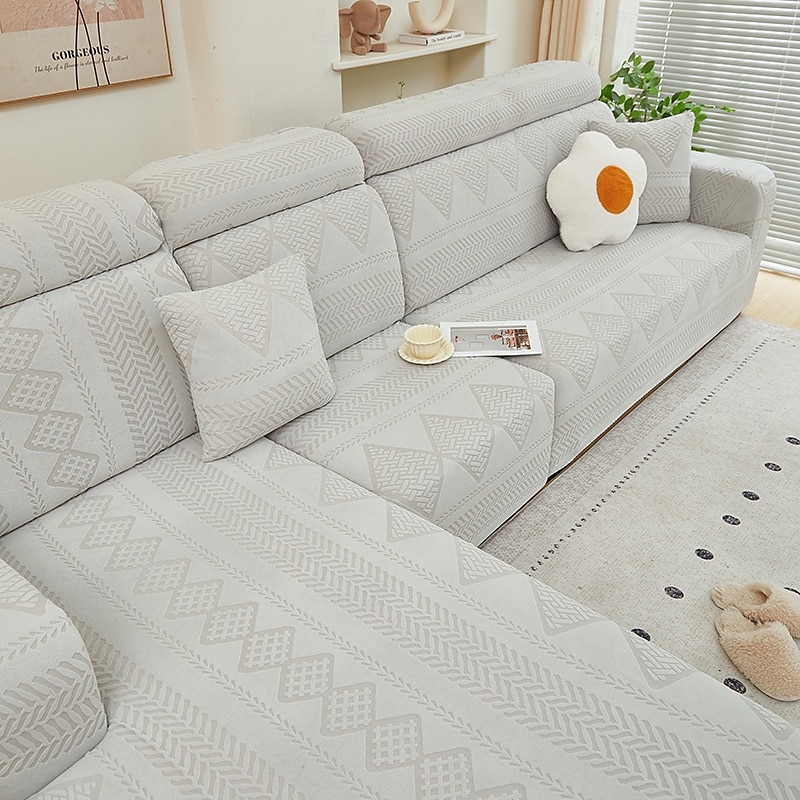 Elastic Jacquard Fabric Sofa Cover Stretch Couch Cover Sectional L Shape Sofa Slipcover Corner Case for Living Room 1/2/3/4 Seat 2025 - $40.99 –P14