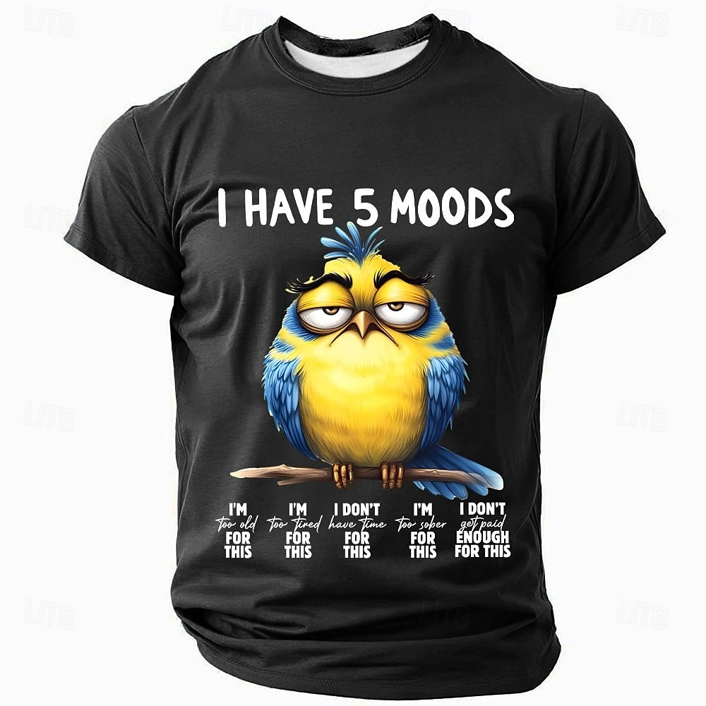 Herren Tiermotiv Lustig T Shirt Kurzarm T-Shirt 3D-Druck Rundhalsausschnitt Hemd Mode Übertrieben Täglich Party Straße Lässig Schwarz Rote Blau Sommer Frühling Bekleidung S M L XL XXL XXXL 2025 - $17.99 –P3
