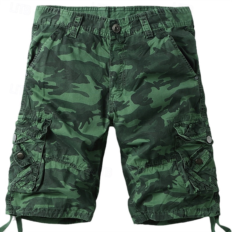 Per uomo Pantaloncini cargo Pantaloncini mimetici Shorts Pantaloncini Estivi Multi-tasche Tasca con Patta Semplice Mimetico Comodità Indossabile Lunghezza al ginocchio All'aperto Sport Quotidiano del 2025 a $27.99 –P14