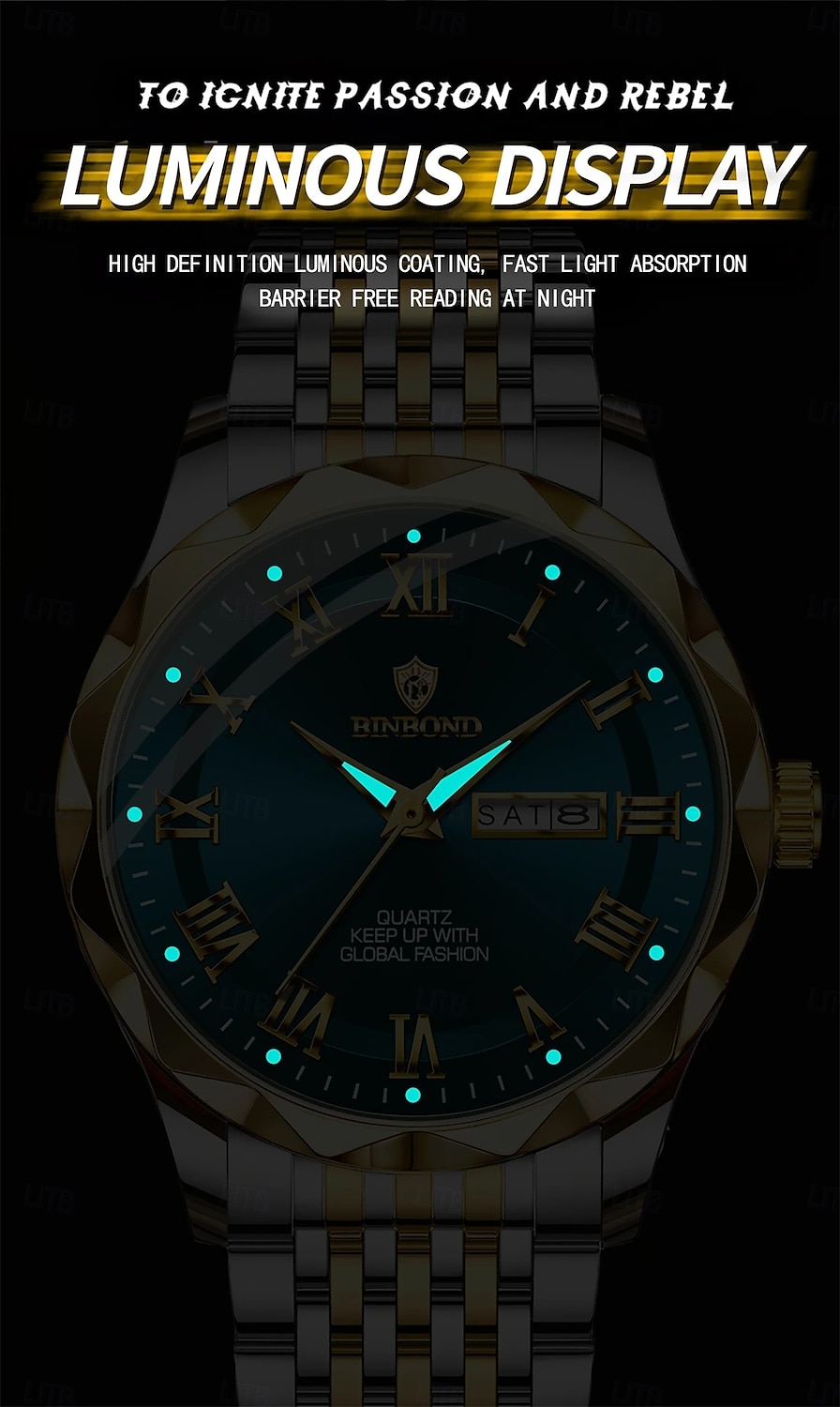 Люксовые мужские часы Кварцевые Водонепроницаемые Светящиеся Дата Хронограф Кожаные Мужские наручные часы Военные спортивные часы Мужские B6367 2026 - $9.59 –P10