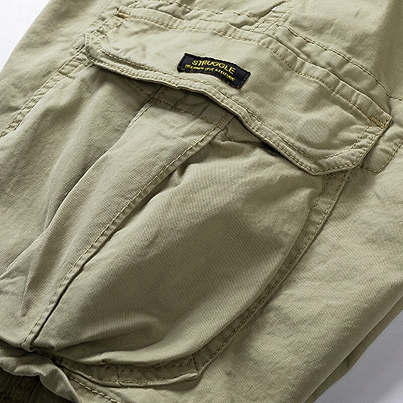 Per uomo Pantaloncini cargo Shorts Pantaloncini Estivi Multi-tasche Tasca con Patta Semplice Comodità Indossabile Lunghezza al ginocchio All'aperto Sport Quotidiano Moda Casual Nero Cachi del 2025 a $35.99 –P10