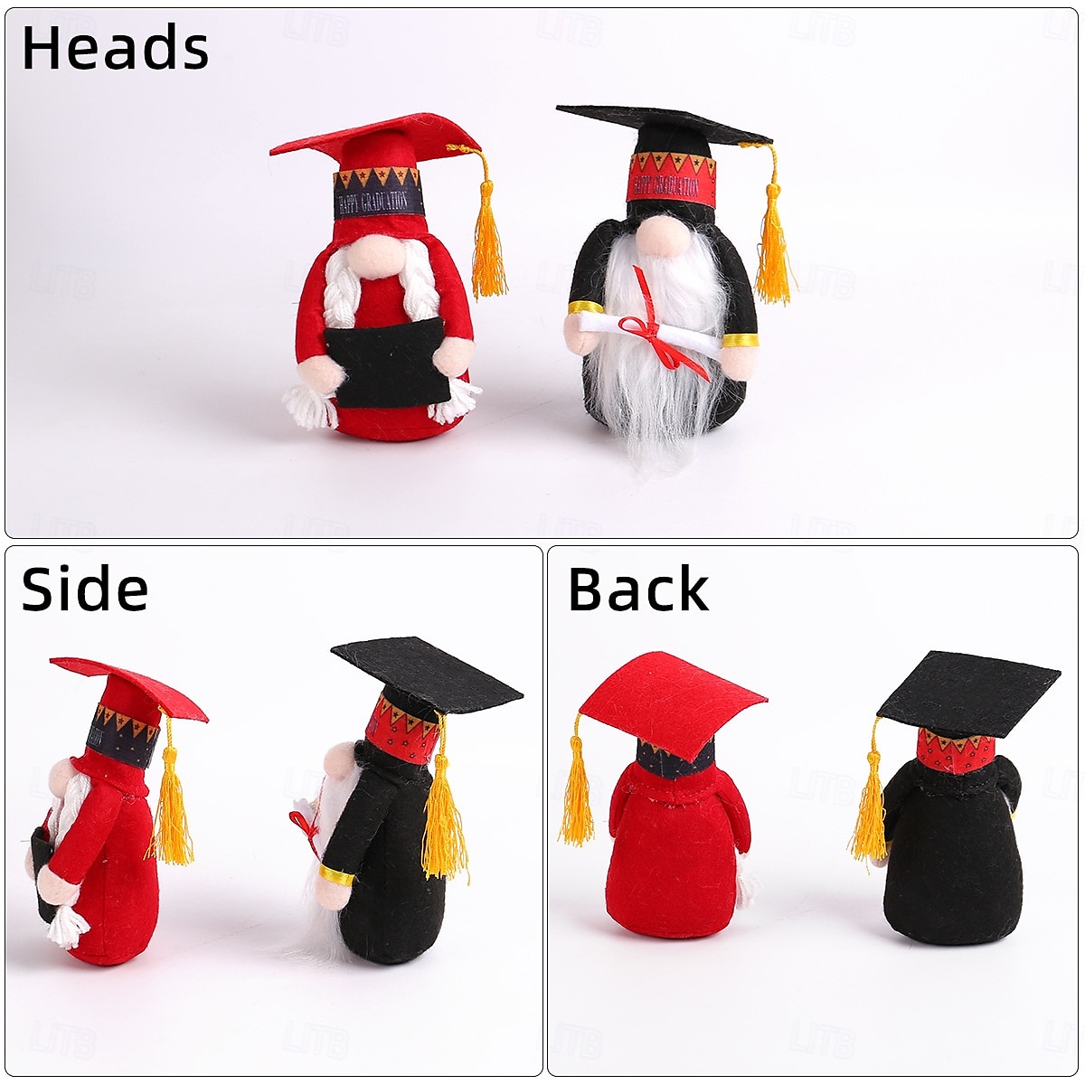 Gnomenfigur als Abschlussgeschenk, süße gesichtslose Puppe mit Doktorhut, Rudolf-Plüschtier, Stehtisch &Regaldekoration 2025 - $8.99 -P2