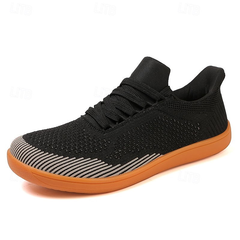 barfota vardagssneakers för män - modern svart, andningsbar mesh, komfortsula - lämplig för dagligt bruk och lätta sporter 2026 - $46.99 –P4