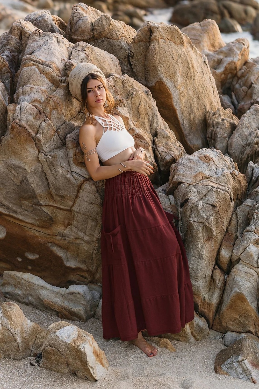 Retrò Vintage Medievale Rinascimento Maxi Gonna Fiera del Ren Vichinghi Elfico Elastico in vita Ispirato alla Reggenza Tinta unica Per donna Fantasia Mascherata Vacanza Casual Quotidiano LARP Adulti del 2025 a AU $31.59 –P15