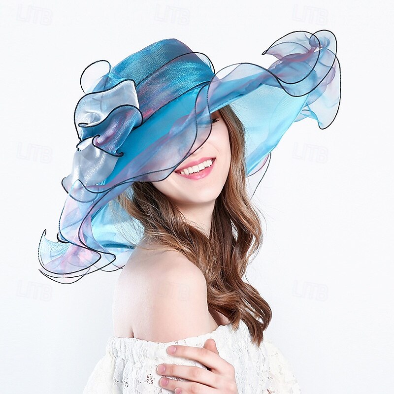 Kopfstück Organza Hochzeit Abendgesellschaft Elegant Hochzeit Mit Tüll Kopfschmuck Kopfbedeckung 2025 - $27.99 –P1