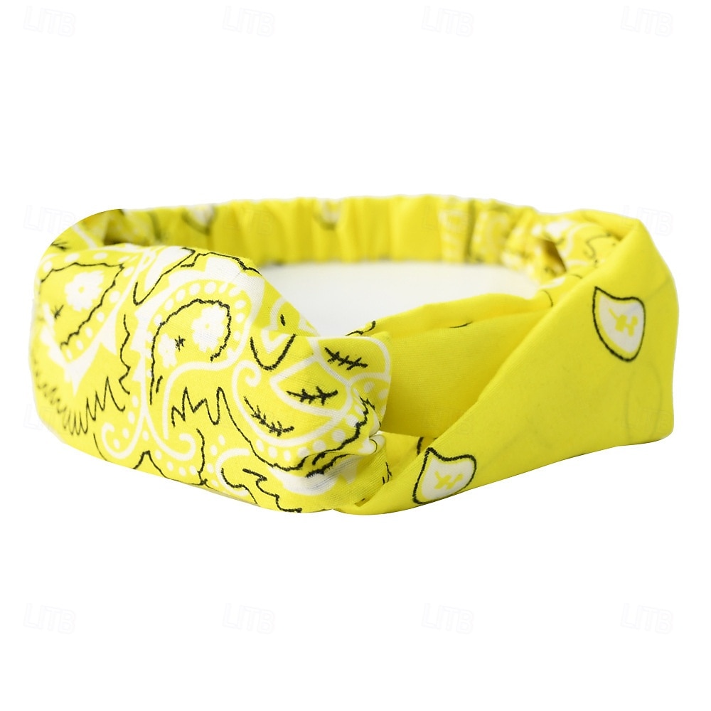 Fasce per testa bohemien elastiche con motivo paisley fasce per capelli in poliestere traspirante per danza hip hop e sport fasce rinfrescanti per sport abbigliamento casual tessuto assorbente del 2025 a $9.49 –P6