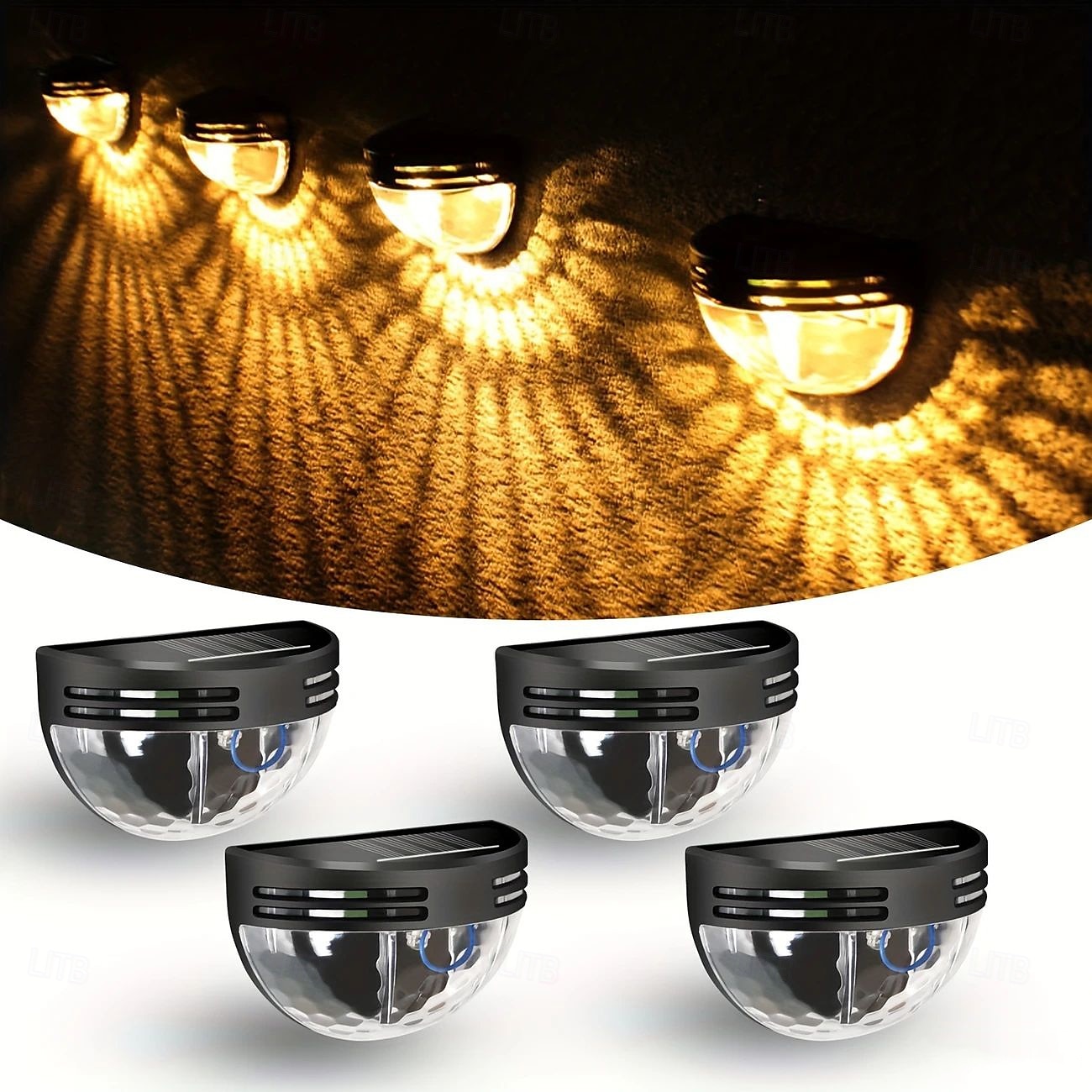4PCS Outdoor Solar LED Wall Light Waterproof Fence Lights Garden Fence Yard Wall Lighting Decoration 2025 - $14.49 –P7