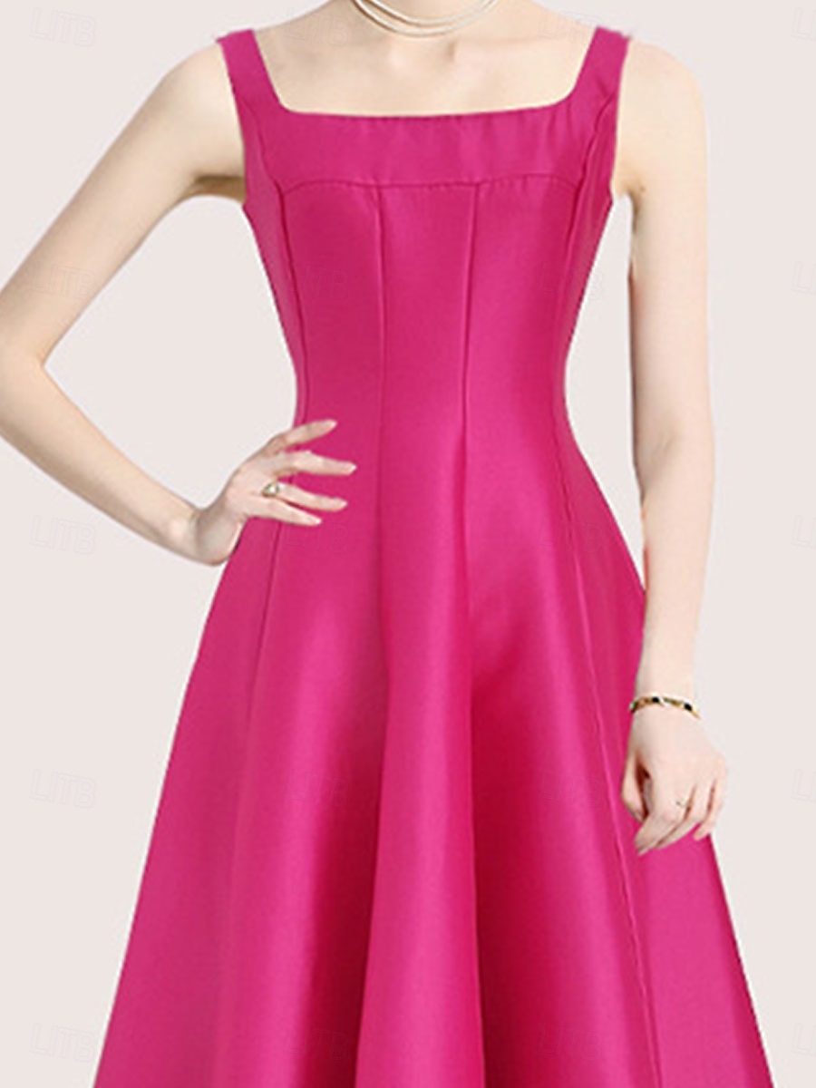 Robes de quinceanera en forme A Robe vintage Mariage invitée de mariage longueur thé sans manches col arrondi polyester dos nu avec plis de 2025 ? $79.99 –P3
