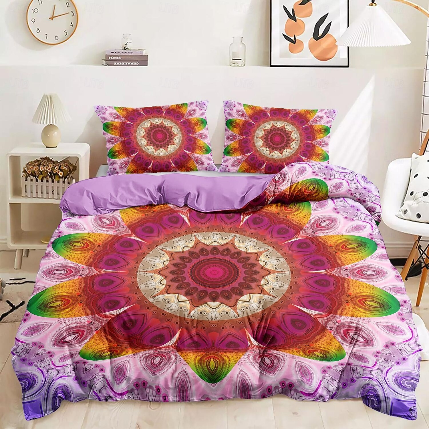 Juego de Funda de Edredón Bohemio Corazón 100% Algodón Suave y Transpirable Ropa de Cama con Impresión Cubierta de Edredón Ligera y Duradera Cómoda para Todas las Estaciones Fácil de Cuidar 2025 - $60.99 –P8