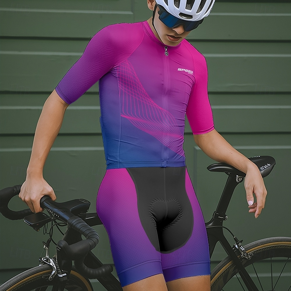 Męskie Koszulka rowerowa Krótki rękaw Rower Tee Tshirt Dżersej z 3 tylnymi kieszeniami Kolarstwo górskie Oddychający Szybkie wysychanie Anatomiczny kształt Odprowadzające wilgoć Burgundowy Granatowy 2025 - $28.99 –P6