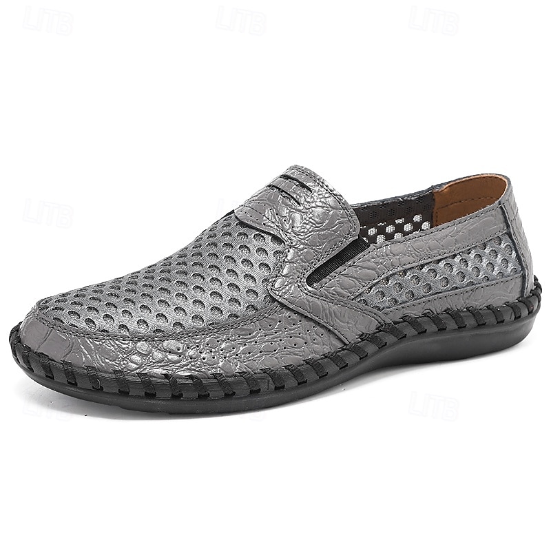 ανδρικά slip-on loafers με μοτίβο κροκόδειλου - κομψά επαγγελματικά & casual παπούτσια με ανάγλυφο σχέδιο από ψεύτικο δέρμα 2025 - $32.99 –P5