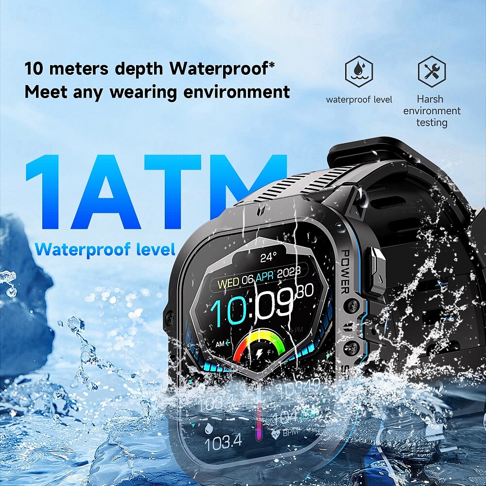 696 Smart Watch Fitness Tracker EKG PPG Bluetooth Samtalspåminnare Android iOS IP67 44mm 1.96 2025 - $64.99 –P6