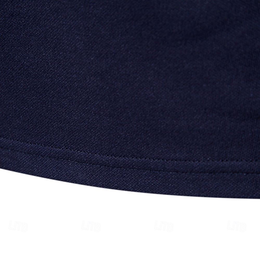 Homens Pólo Polo de malha Formal Trabalho Aberto para a Lateral Manga Curta Floral Botões Estampado Primavera Azul denim Branco Azul Marinha Verde cáqui Azul Claro Pólo de 2026 por $25.99 –P30