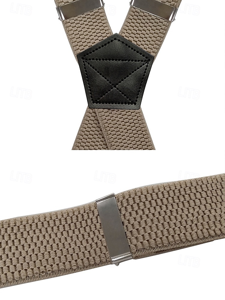 Herren Hosenträger mit Gummiband und Metallclip, verstellbar – klassisch und vielseitig, geeignet für modebewusste Business- und semi-formelle Anlässe 2025 - $14.99 –P5