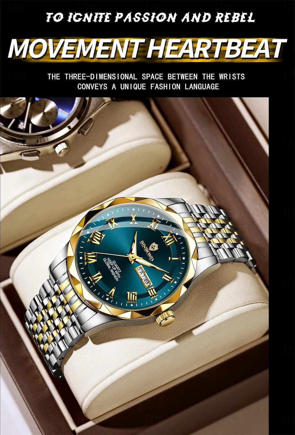 Люксовые мужские часы Кварцевые Водонепроницаемые Светящиеся Дата Хронограф Кожаные Мужские наручные часы Военные спортивные часы Мужские B6367 2026 - $9.59 –P6