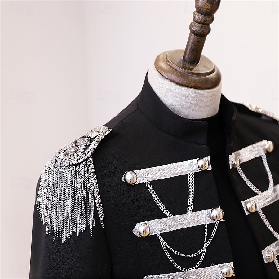 Retro Vintage Rococo Coat Masquerade Circus Jacket Prince Aristocrat Men's Carnival Masquerade Mardi Gras Event / Party Adults' Coat Spring Fall & Winter 2025 - $85.99 –P8