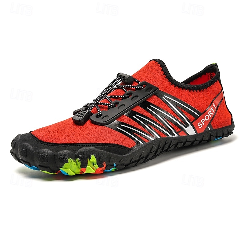 scarpe da ginnastica da uomo a piedi nudi - rosso brillante, suola robusta, design senza lacci - perfette per escursioni e avventure all'aria aperta del 2026 a $32.99 –P3