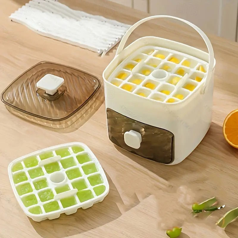 48 ijsblokjesmachine met eenvoudig te openen deksel - grote capaciteit dubbellaags ontwerp voedselveilige kunststof opberglade geschikt voor invriezen - geweldig voor whisky en cocktails essentiële 2026 - $31.99 –P4