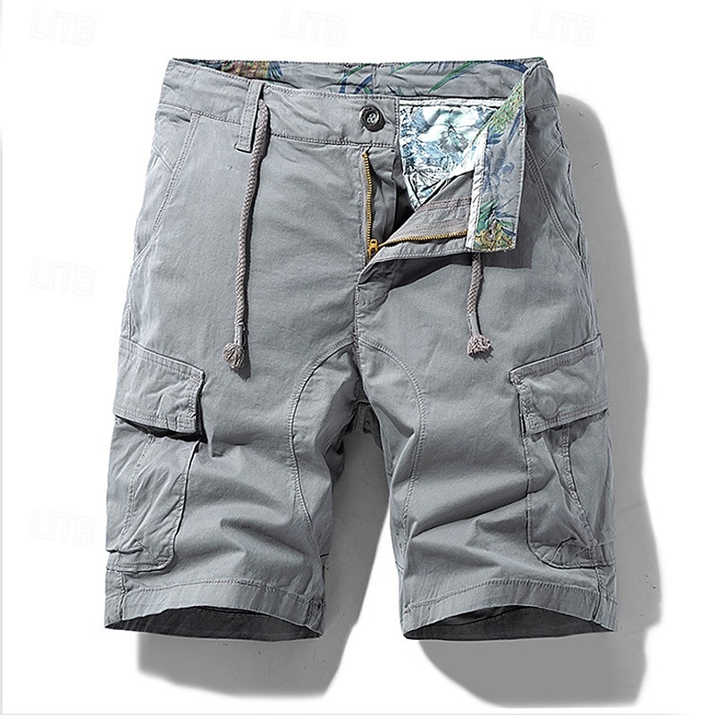 Per uomo Pantaloncini cargo Shorts Pantaloncini Estivi Coulisse Elastico in vita Multi-tasche Semplice Comodità Indossabile Lunghezza al ginocchio All'aperto Sport Quotidiano Moda Casual Nero Cachi del 2025 a $36.99 –P10