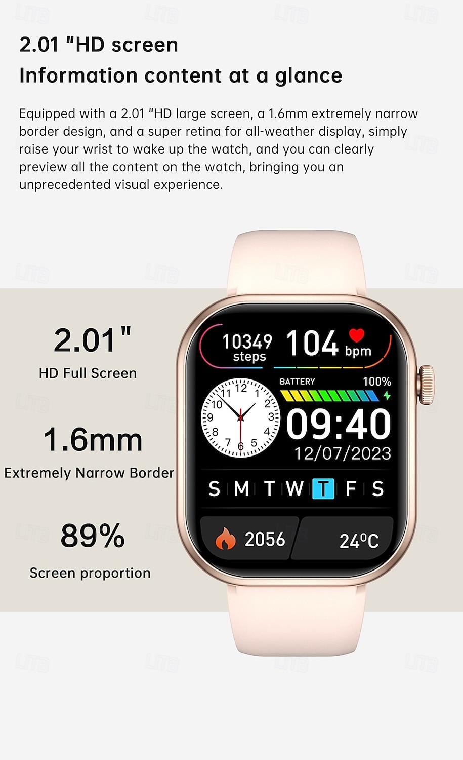 696 G20PRO Smart Watch 2.01 inch Smartwatch Fitness Running Watch Bluetooth ECG+PPG Pedometer Call Reminder Compatible with Android iOS Women Men Hands-Free Calls Message Reminder IP 67 41mm Watch 2025 - $32.99 –P4