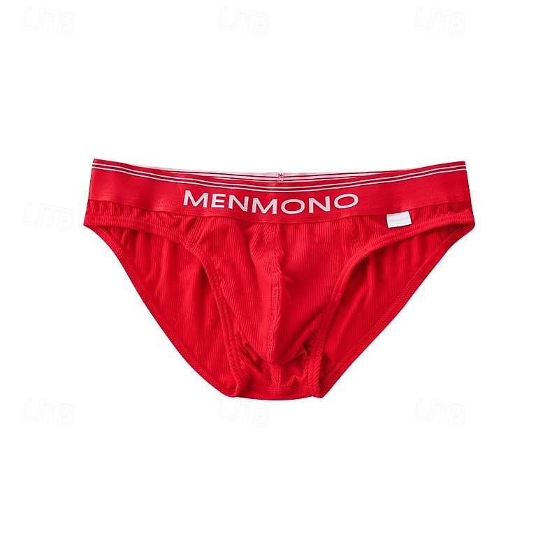 Hombre 1 pc Bragas básicas Slip Retazos Poliéster Transpirable Suave Cómodo Refranes y citas Tiro Medio Negro Blanco 2025 - $10.49 –P10