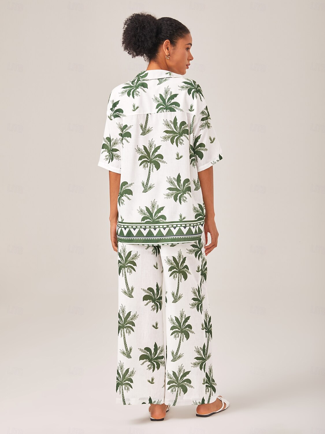 Femmes Col de chemise Vacances Tropical Mode Vert XS S M Été de 2025 ? $89.99 –P3