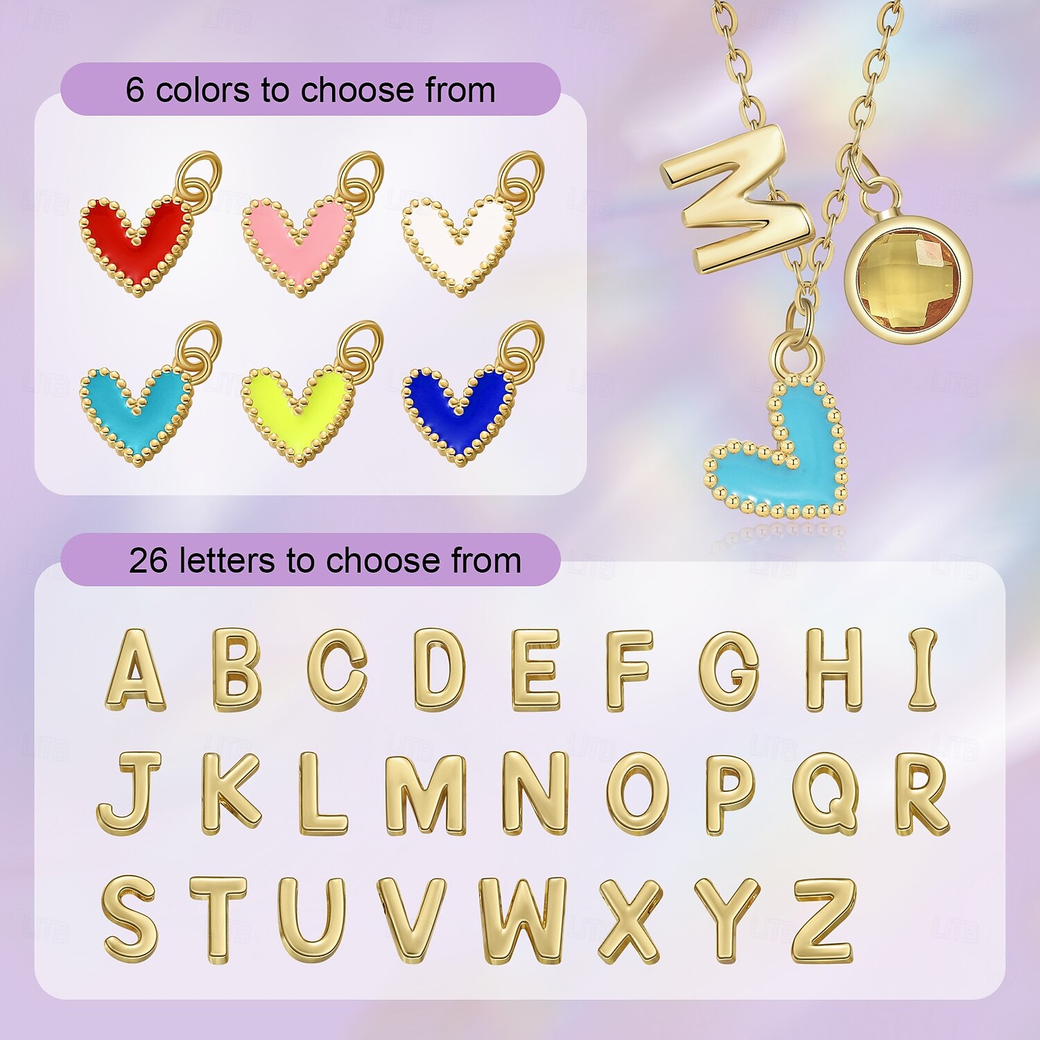 Colar com Pedra de Nascimento e Letra Personalizado - Melhor Presente para Mãe - Pingente de Golfinho com Tema Oceânico Presente de Joias Personalizado para o Dia das Mães Dia Internacional da Mulher de 2025 por $9.99 –P4