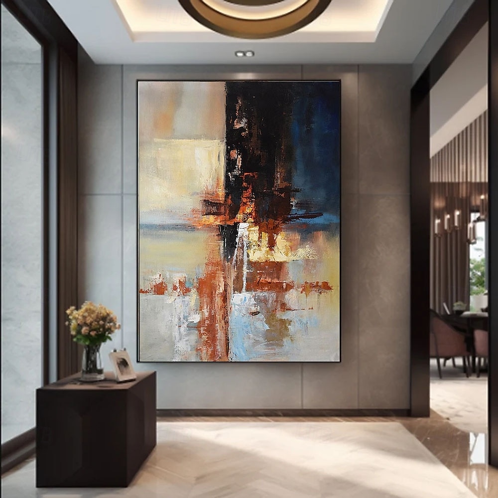 Handmade Thick texture  Oil Paintings On Canvas Wall Art Decoration Modern Abstract Tree Picture For Home Decor modern Painting Abstract Landscape painting 2025 - $116.99 –P3