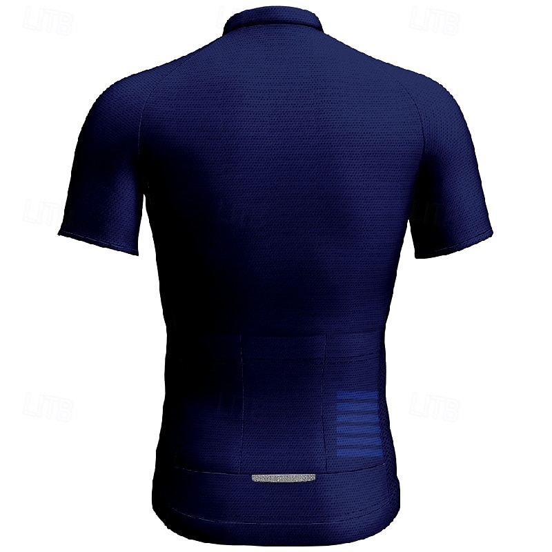 Bărbați Jersey de ciclism Manșon scurt Bicicletă Tricou Tee Jerseu cu 3 buzunare spate Ciclism montan Respirabil Uscare rapidă Proiectare anatomică Wicking Negru Rosu Bleumarin Gradiant Sport 2025 - $20.79 –P8