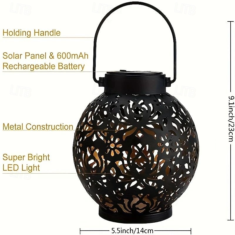 LED Solar Lights Outdoor Hanging Lantern Metal Garden Decoration LED Lights for Yard Patio Lawn Tabletop Pathway Landscape Garden Decoration 2026 - $21.99 –P11