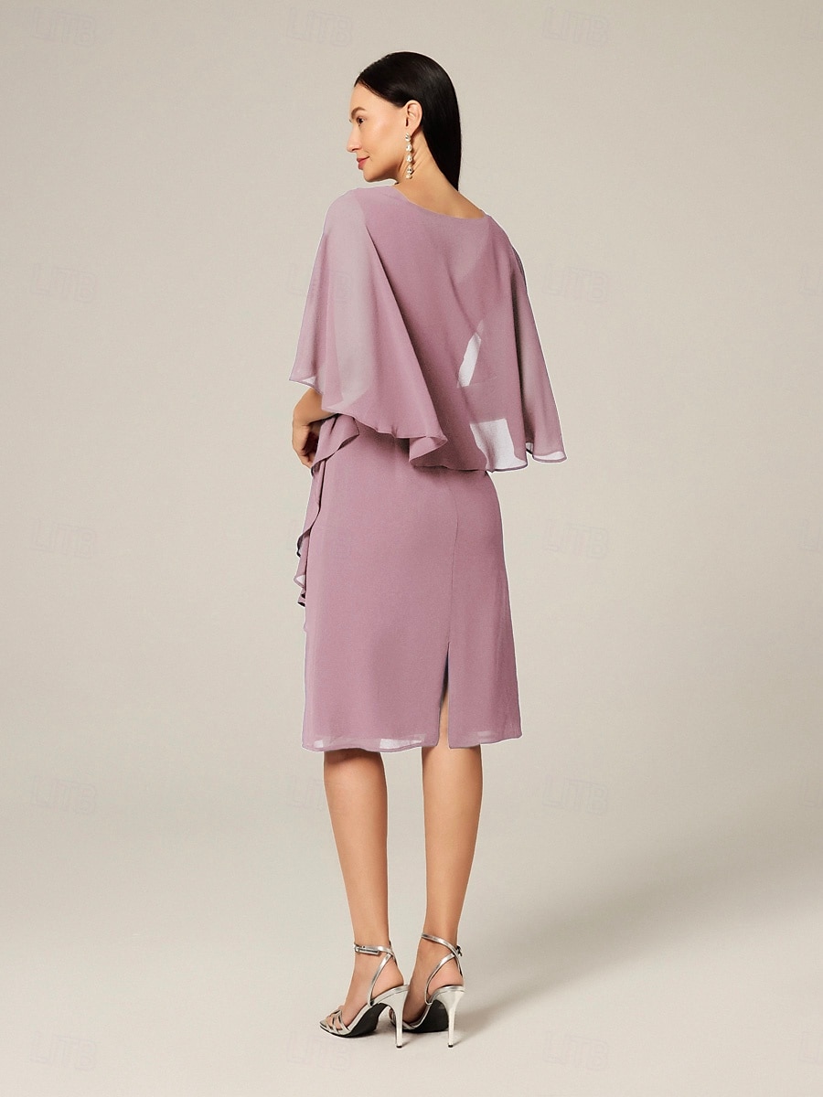 Per donna Taglie Forti Abito Midi Set di vestiti Abito a trapezio Elegante Ospite di nozze Cocktail party Vestibilità regolare Semplice Senza Maniche Scollo a Barca Rosa polverosa Estate del 2025 a $17.59 –P3