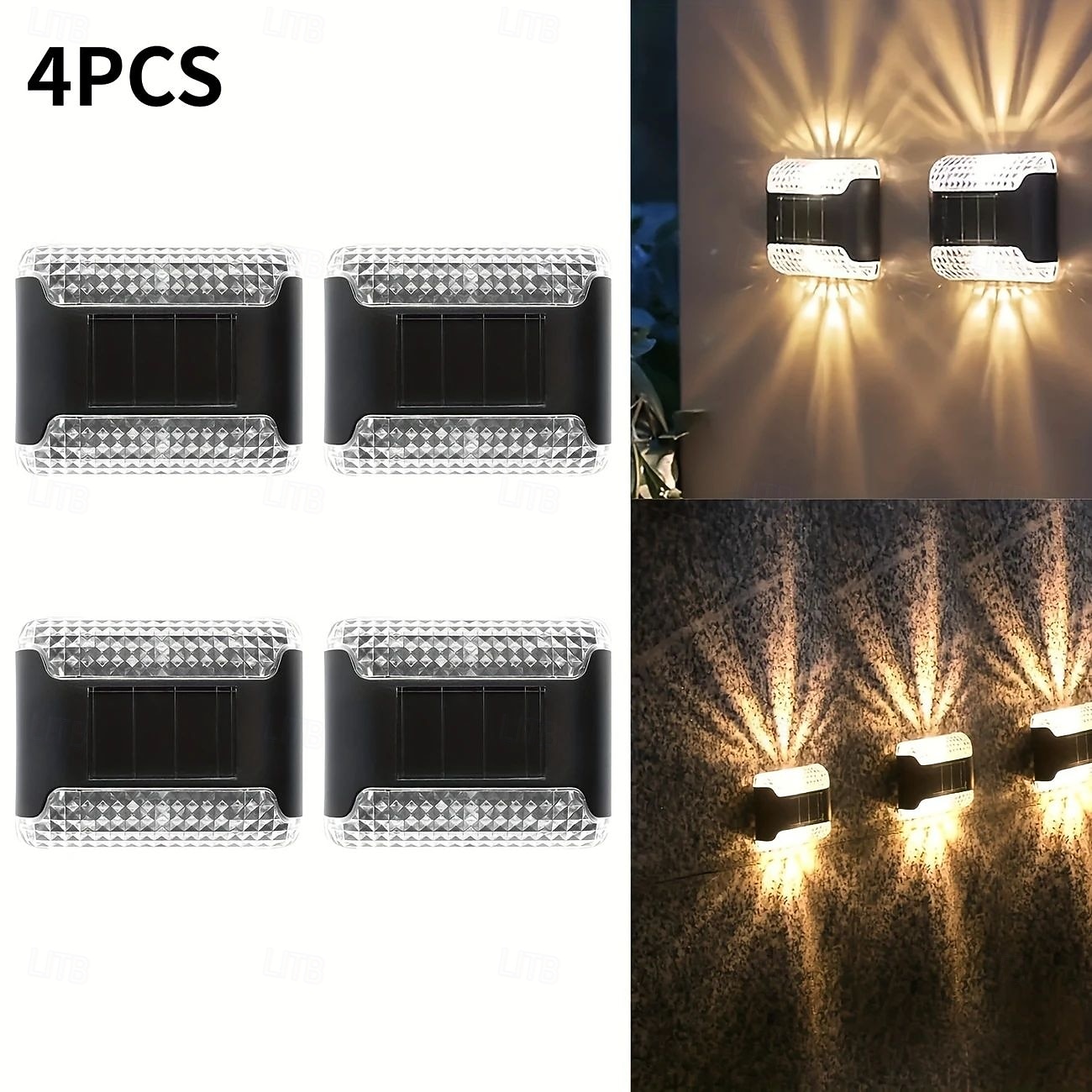4 Pcs LED Solar Outdoor Wall Lights Fence Light Up and Down Lighting Wall Lamp Outdoor Waterproof Garden Courtyard Landscape Atmosphere Decorative Lights 2026 - $15.99 –P12