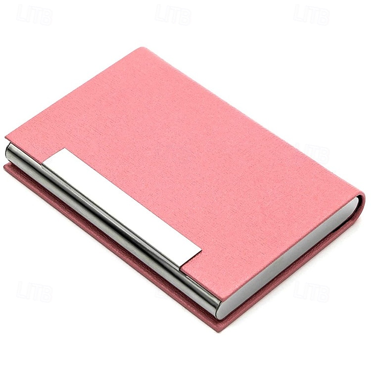 Business Card Holder/ Case Professional PU Leather & Stainless Steel Multi Wallet Credit Card ID Case/Holder 2025 - $9.99 –P10