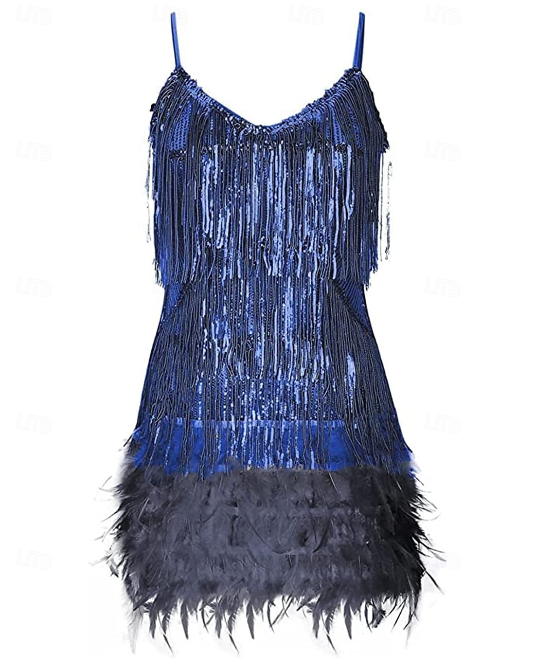 Glada 20-talet 1920-talet Flapper-klänning Klänningar Den store Gatsby Tofs Fjäder Tofs Fjädrar Maskeradkläder Dam Maskerad Bröllop Bröllopsgäst Fest / afton Vuxen Klänning Hemkomstklänningar 2025 - $49.99 –P20