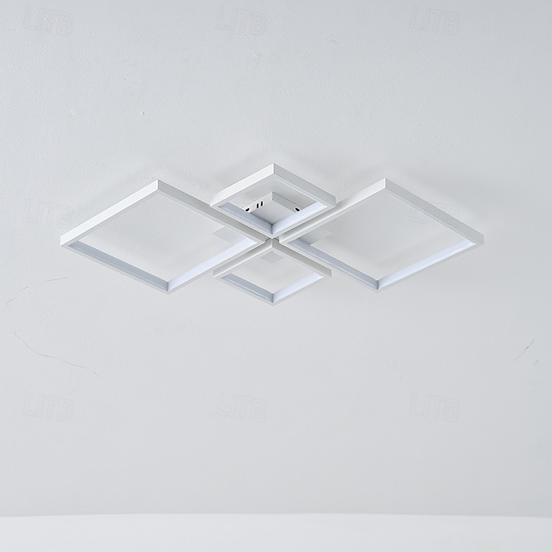 4-Light 73*45/95*68 cm Intensitate Luminoasă Reglabilă Proiectare cluster Forme geometrice Lumini de Tavan Metal Aluminiu silicagel Geometric minimalist Pictate finisaje Negru Modern 110-120V 220-240V 2025 - $109.99 –P1
