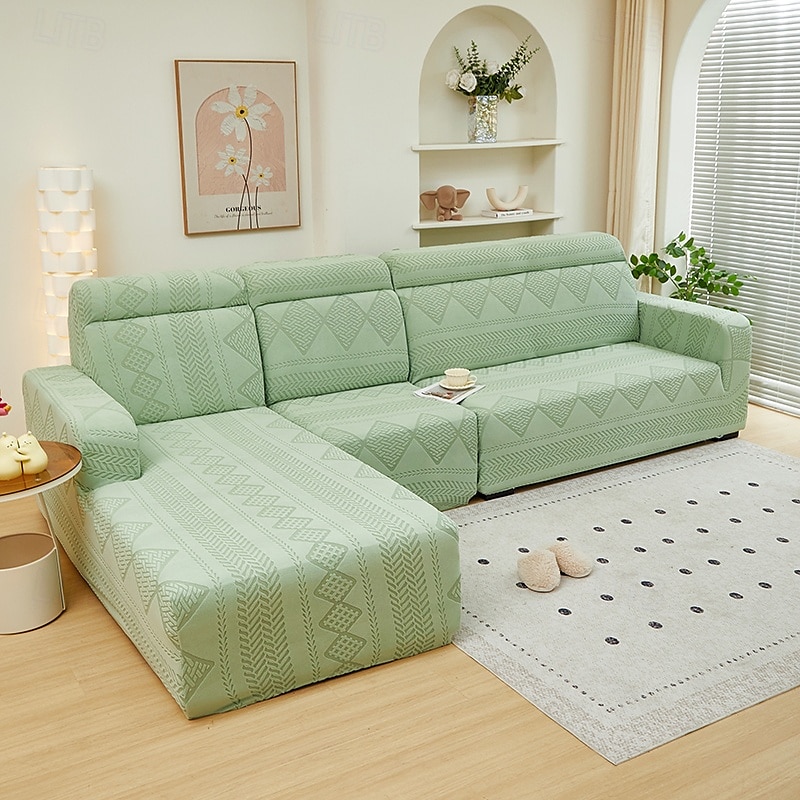 Elastic Jacquard Fabric Sofa Cover Stretch Couch Cover Sectional L Shape Sofa Slipcover Corner Case for Living Room 1/2/3/4 Seat 2025 - $40.99 –P6