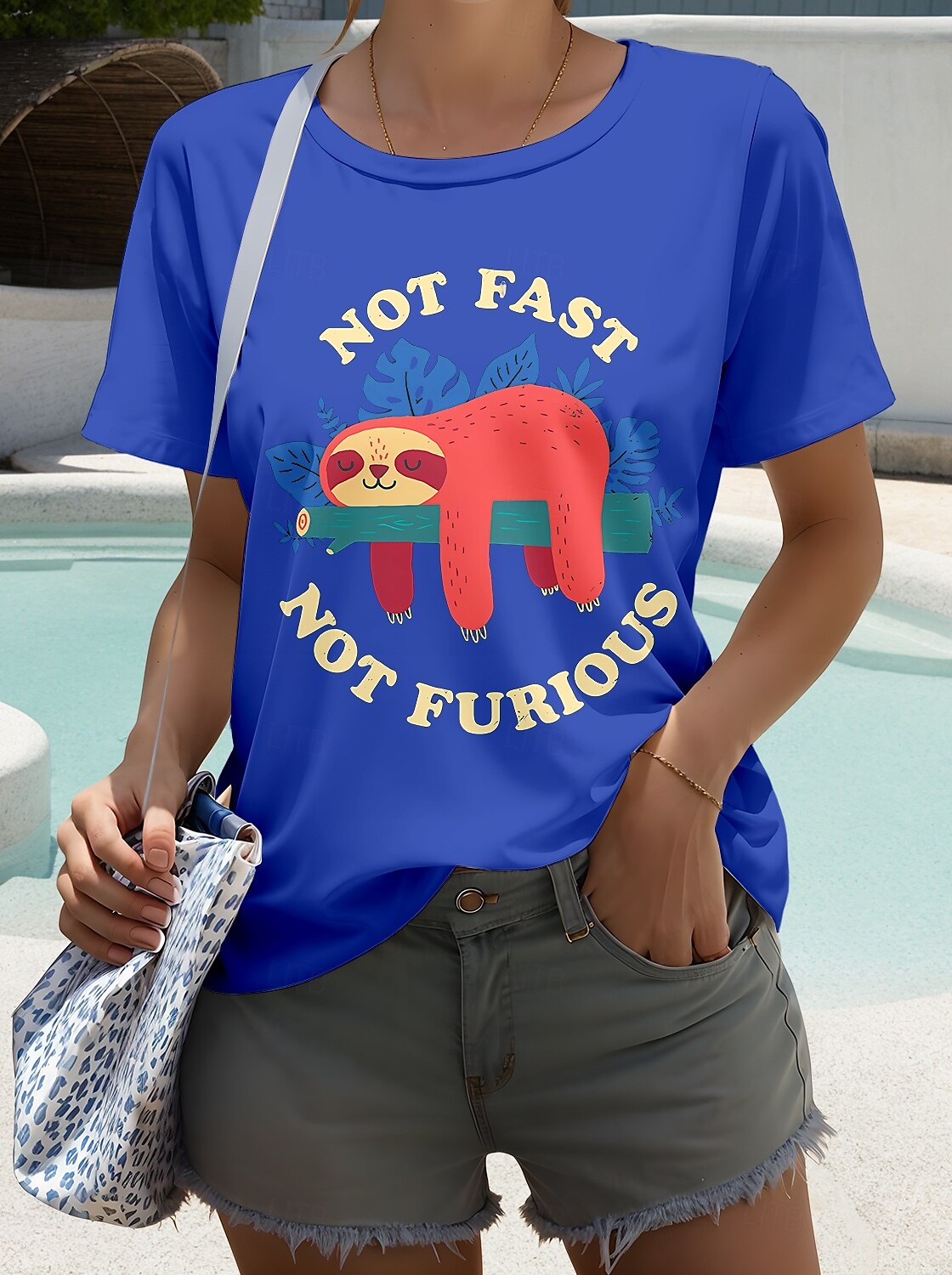 Femmes T-shirt Graphique Lettre Mode Occasionnel Manche Courte Col rond Hauts Réguliers Quotidien Week-end Imprimé Vin Vert Véronèse bleu marine Bleu Roi Été Printemps de 2025 ? $19.99 –P5