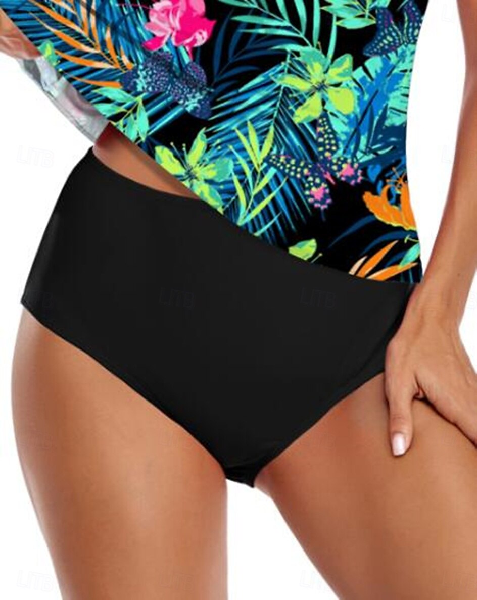 Femme Maillots de Bain Tankini Maillot de bain Hawaïen Magnifique Fleur Feuilles Sans Manches Maillots de bain de 2025 ? $24.99 –P4